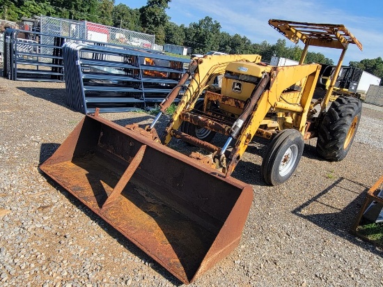 JOHN DEERE 2355 TRACTOR WITH FRONT END LOADER, 2WD, RUSTY, *SELLS ABSOLUTE