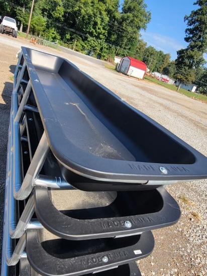 10' PLASTIC FEED BUNK WITH GALV LEGS *UNUSED SCRATCH/DENT* SELLS ABSOLUTE
