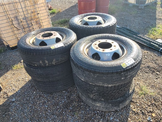 17" Chevrolet Dually Wheels And Tires, 8x210mm Bolt Pattern (9) *Sells Asol