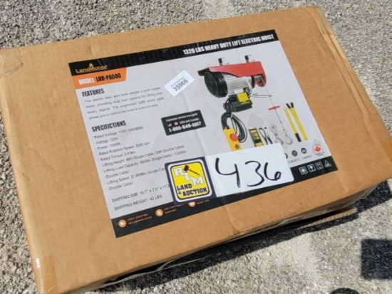 2026 LANDHONOR MODEL:LHR-PA600 1320 LBS HEAVY DUTY LIFT ELECTRIC HOIST, 110