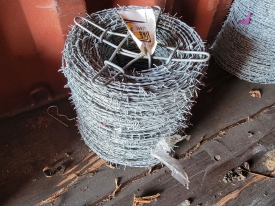 NEW OK BRAND BARBED WIRE - 1320FT ROLL - 4PT 15.5GA, HIGH TENSIL, CLASS 3