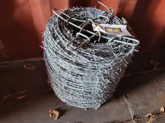 NEW OK BRAND BARBED WIRE - 1320FT ROLL - 4PT 15.5GA, HIGH TENSIL, CLASS 3