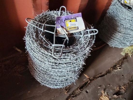 NEW OK BRAND BARBED WIRE - 1320FT ROLL - 4PT 15.5GA, HIGH TENSIL, CLASS 3