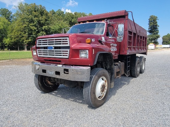 1987 Ford F900 Diesel Dump Truck, Automatic Trans, 6x6 Awd, New Tires All A