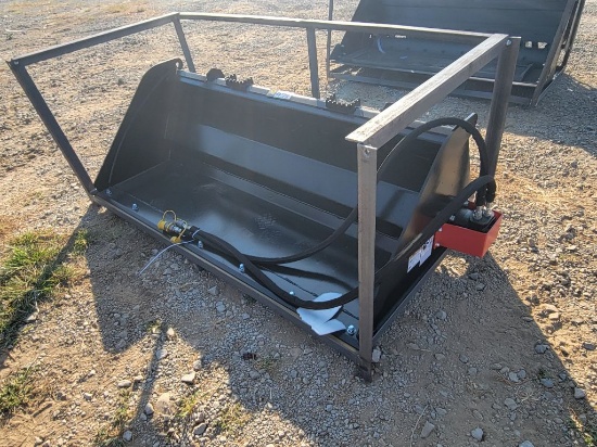 2026 RAYTREE MODEL:RMRB72 SKID STEER POWER RAKE BUCKET, BI-DIRECTIONAL DRUM