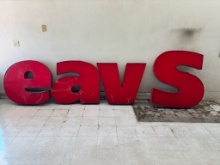 RED NEON LETTERS - LARGE
