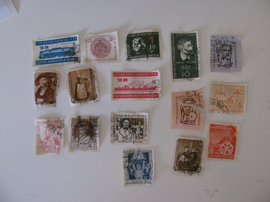 Vintage stamp set: East Germany