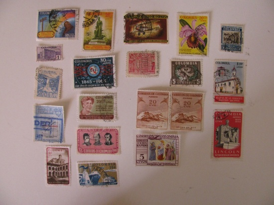 Vintage stamp set:  Colombia