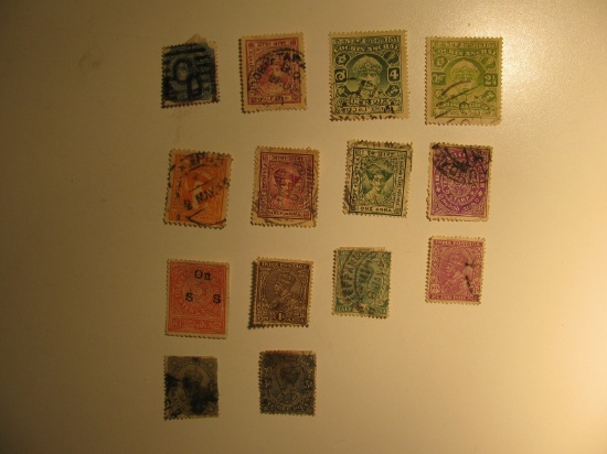 Vintage stamp set: British India