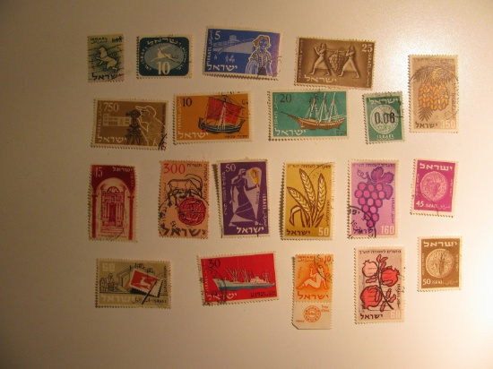 Vintage stamp set: Israel