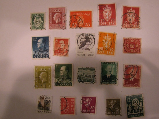 Vintage stamp set: Norway