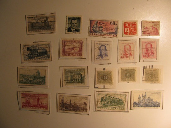 Vintage stamp set: Czeckoslovakia