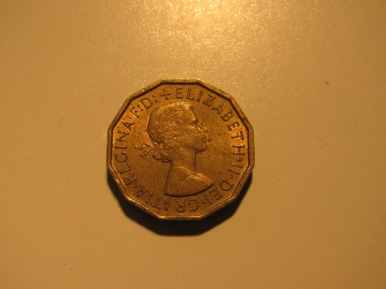 Foreign Coins: 1966 Great Britain Three pence