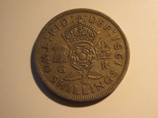 Foreign Coins: 1951 Great Britain2 Shillings