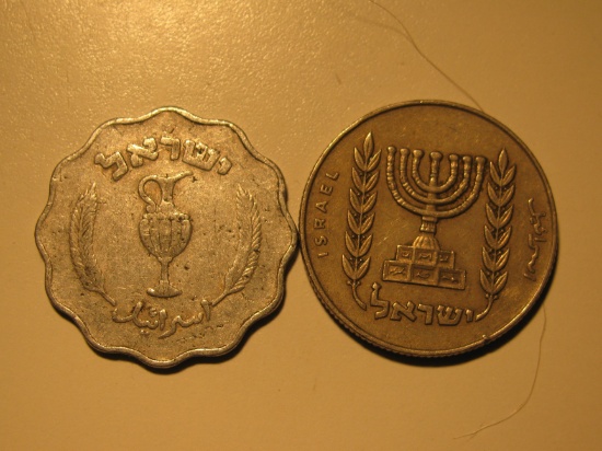 Foreign Coins: 2x Isreal coins