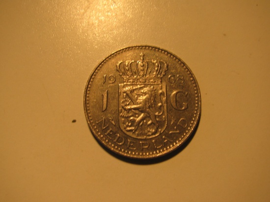 Foreign Coins: 1968 Netherlands 1 Gulden