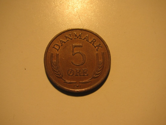 Foreign Coins: 1963 Denmark 5 Ore