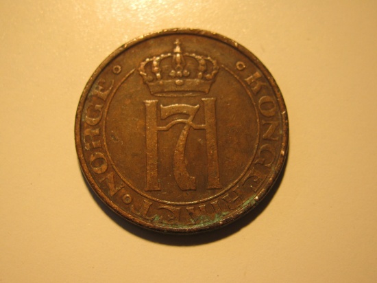 Foreign Coins:1940 Norway 5 Ore