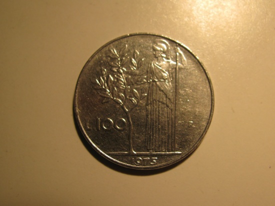 Foreign Coins: 1975 Italy 100 Lire