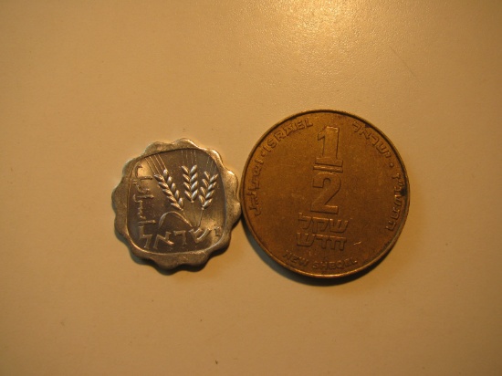 Foreign Coins: Two Israel coins