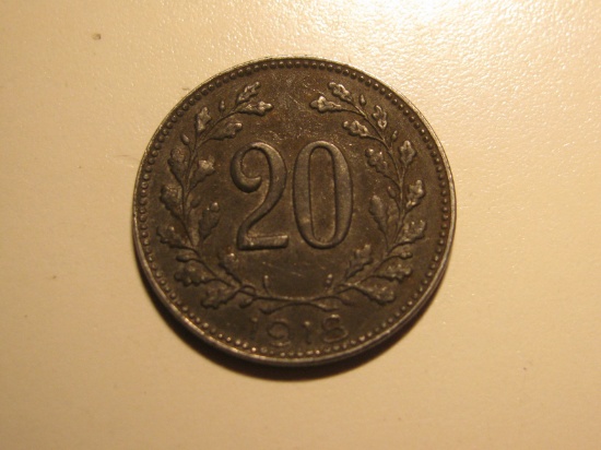 Foreign Coins: 1918 Germany 20 Pfinnig