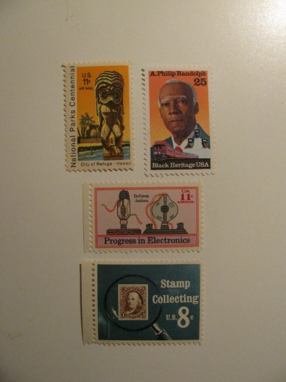 4 Vintage Unused Mint U.S. Stamps