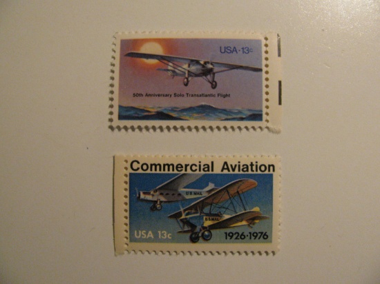 2 Vintage Unused Mint U.S. Stamps