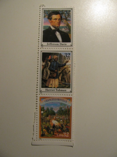 3 Vintage Unused Mint U.S. Stamps