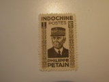 One Vintage Unused Mint Indo China Stamp