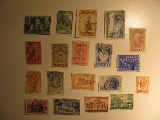 Vintage stamp set: Greece