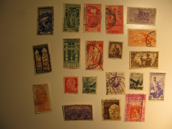 Vintage stamp set: Italy