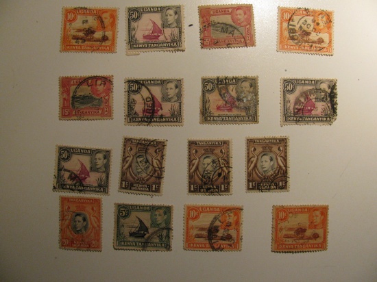 Vintage stamp set: Kenya, Tanzania & Uganda