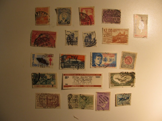 Vintage stamp set: Mexico