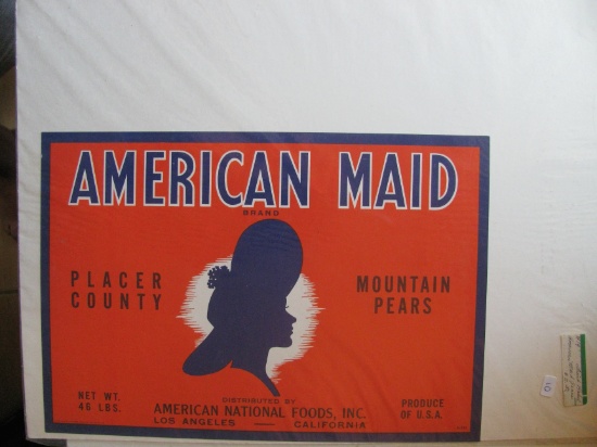 Vinage Ad: American Maid Brand- Mountain Pears