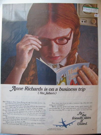 Vintage Newspaper Ad: United Airlines