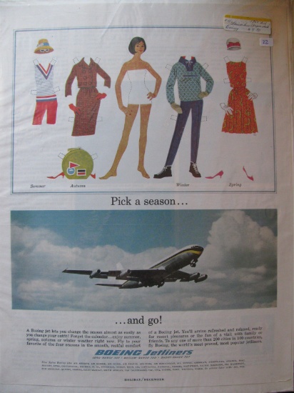 Vintage Newspaper Ad: Boeing Jetliners