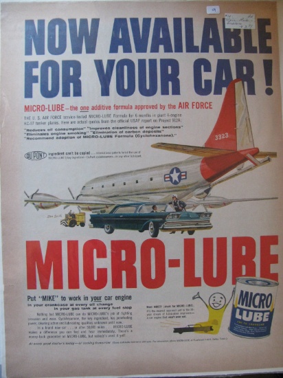 Vintage Newspaper Ad: Micro-Lube