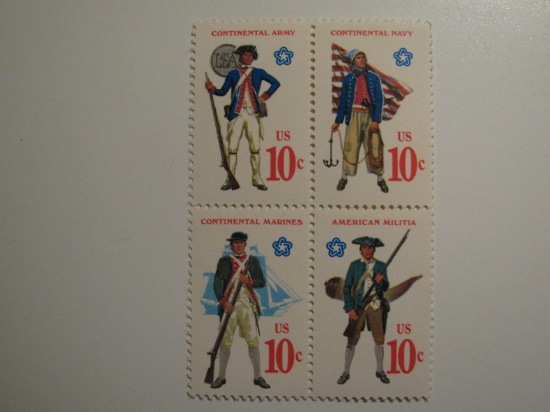 4 Vintage Unused Mint U.S. Stamps