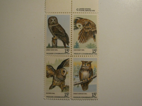 4 Vintage Unused Mint U.S. Stamps