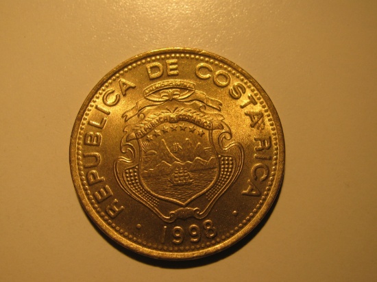 Foreign Coins: 1998 Costa Rica 100 Colones big coin