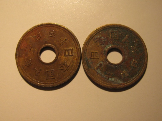 Foreign Coins:Two Asian coins
