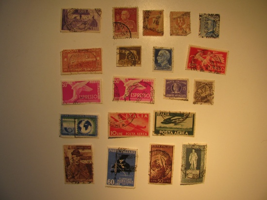 Vintage stamp set: Italy