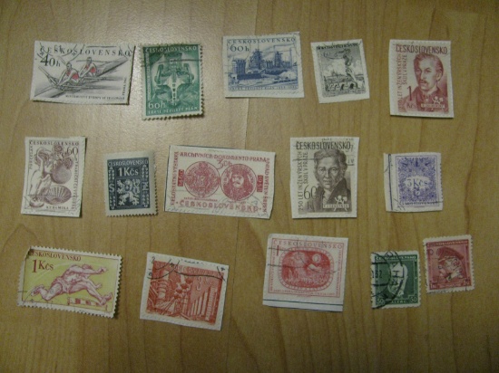 Vintage stamp set: Czechoslovakia