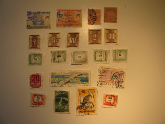 Vintage stamp set: Honduras & Hungary