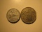 Foreign Coins: 1945 10 & 1957 25 Spain Petas
