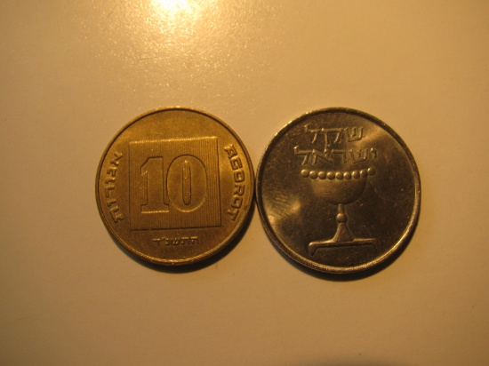 Foreign Coins: 2 Israeli coins