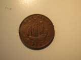 Foreign Coins: 1944 Great Britain 1/2 Penny