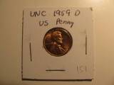 US Coins: UNC 1959-D Penny