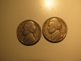 US Coins:  2x 1947 5 Cents