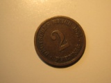 Foreign Coins: 1874 Germany 2 Pfennig